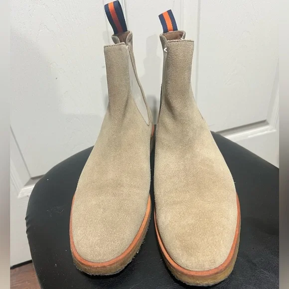 New Republic Sonoma Suede Chelsea Boots Sandstone Tan Men’s 10.5 D - Picture 4 of 13
